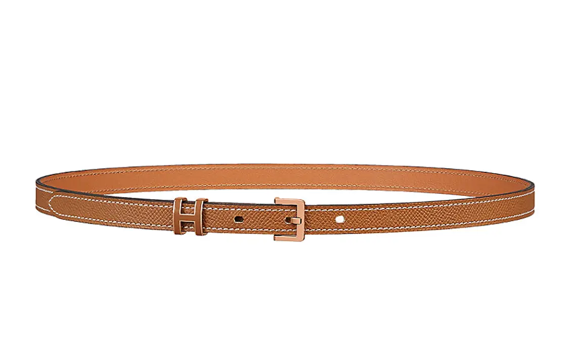 Ремень из коровьей кожи POP H Collection для женщин,, ширина 1,5 см HERMES, коричневый — фото 3