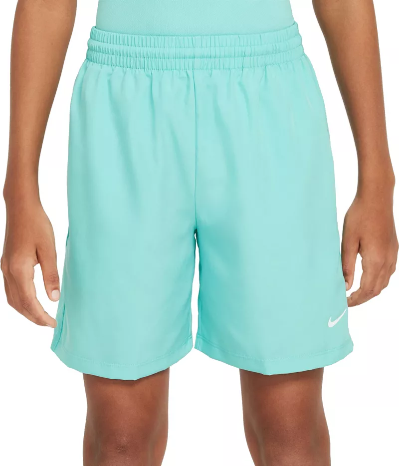 

Детские шорты из разноцветной ткани Nike Dri-FIT, цвет Green Frost/White