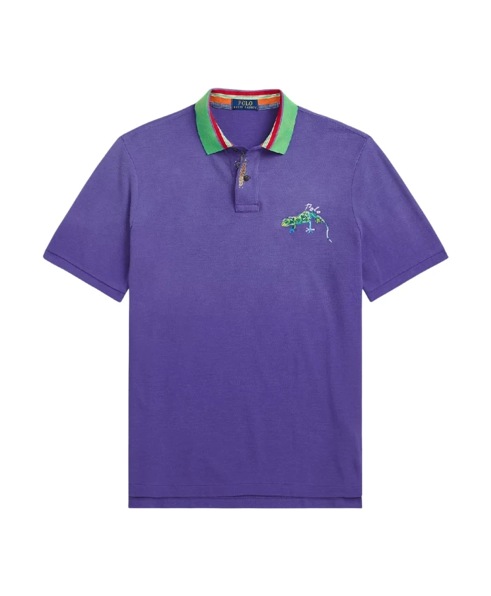 

Фиолетовая рубашка поло классического кроя Ralph Lauren, фиолетовый