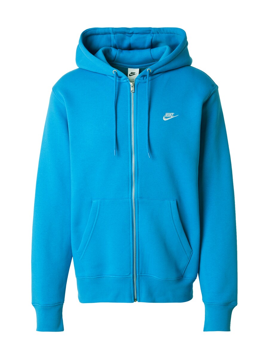 

Толстовка с капюшоном на молнии Nike Sportswear CLUB, лазурный