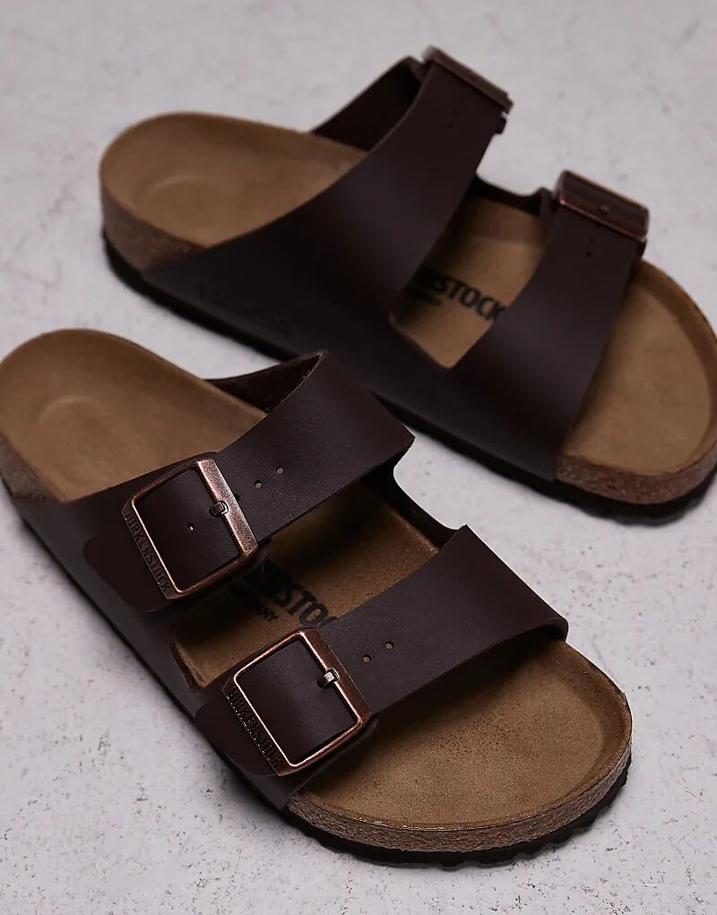 Сандалии Arizona birko-flor унисекс темно-коричневого цвета Birkenstock — фото 4