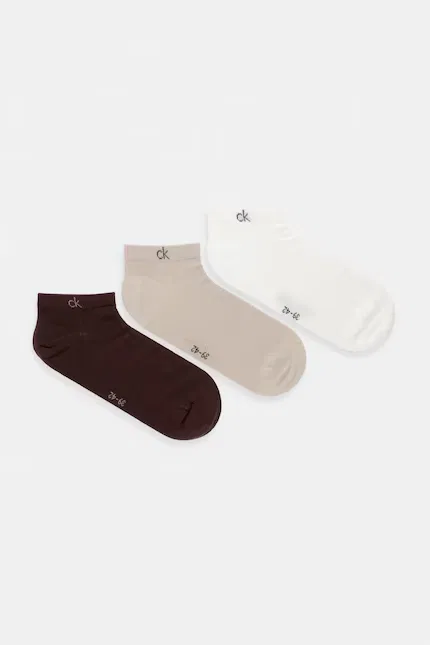 Носки 3 шт Calvin Klein, бежевый