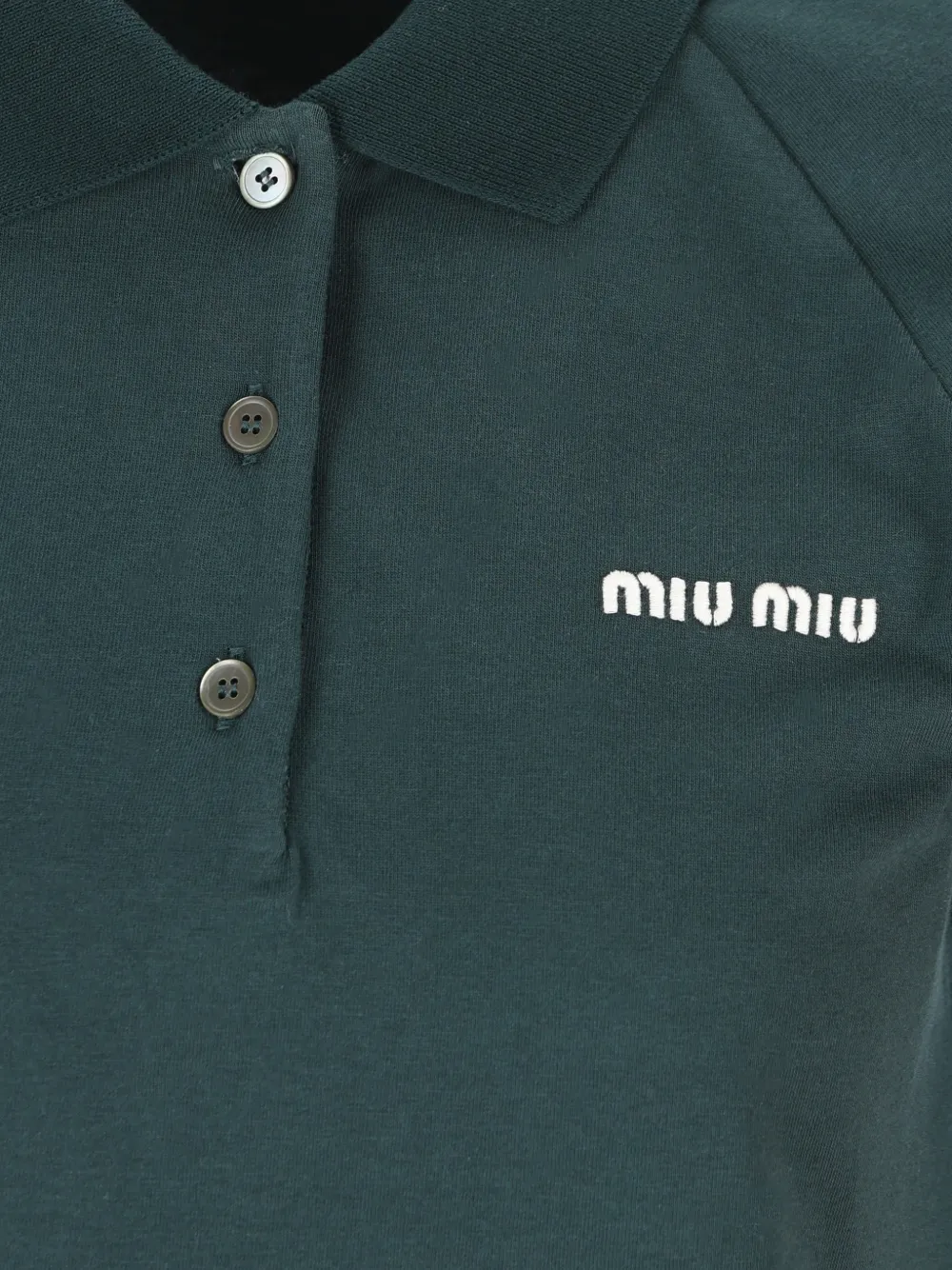 Полосатая футболка Miu Miu, зеленый — фото 3