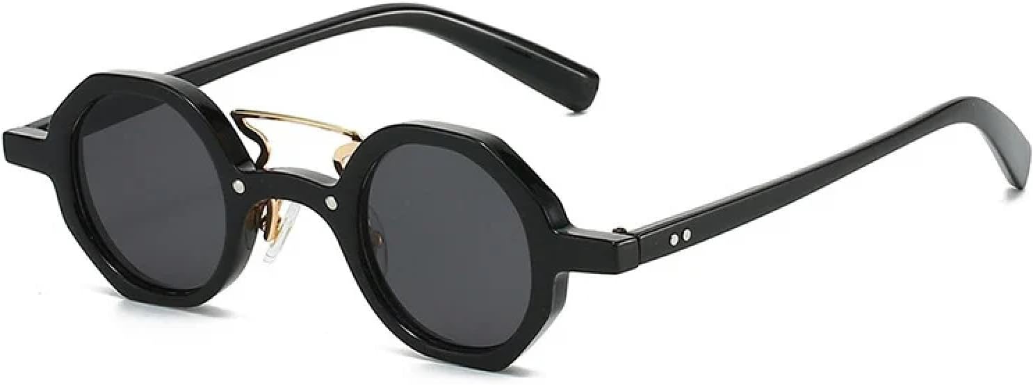 

Солнцезащитные очки с защитой от УФ-излучения UV400 | Круглые, в стиле стимпанк, с разноцветными линзами | Для женщин и мужчин, для занятий спортом на открытом воздухе и вождения DSVIGF, Black-black