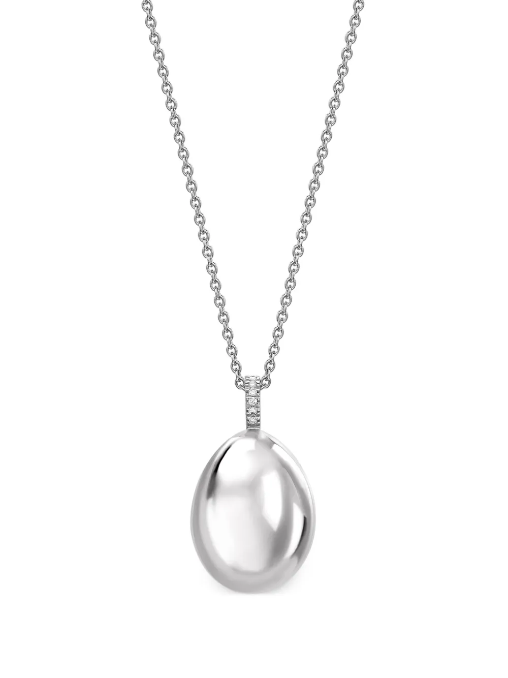

Колье Fabergé Essence Egg из белого золота с подвеской, серебяный