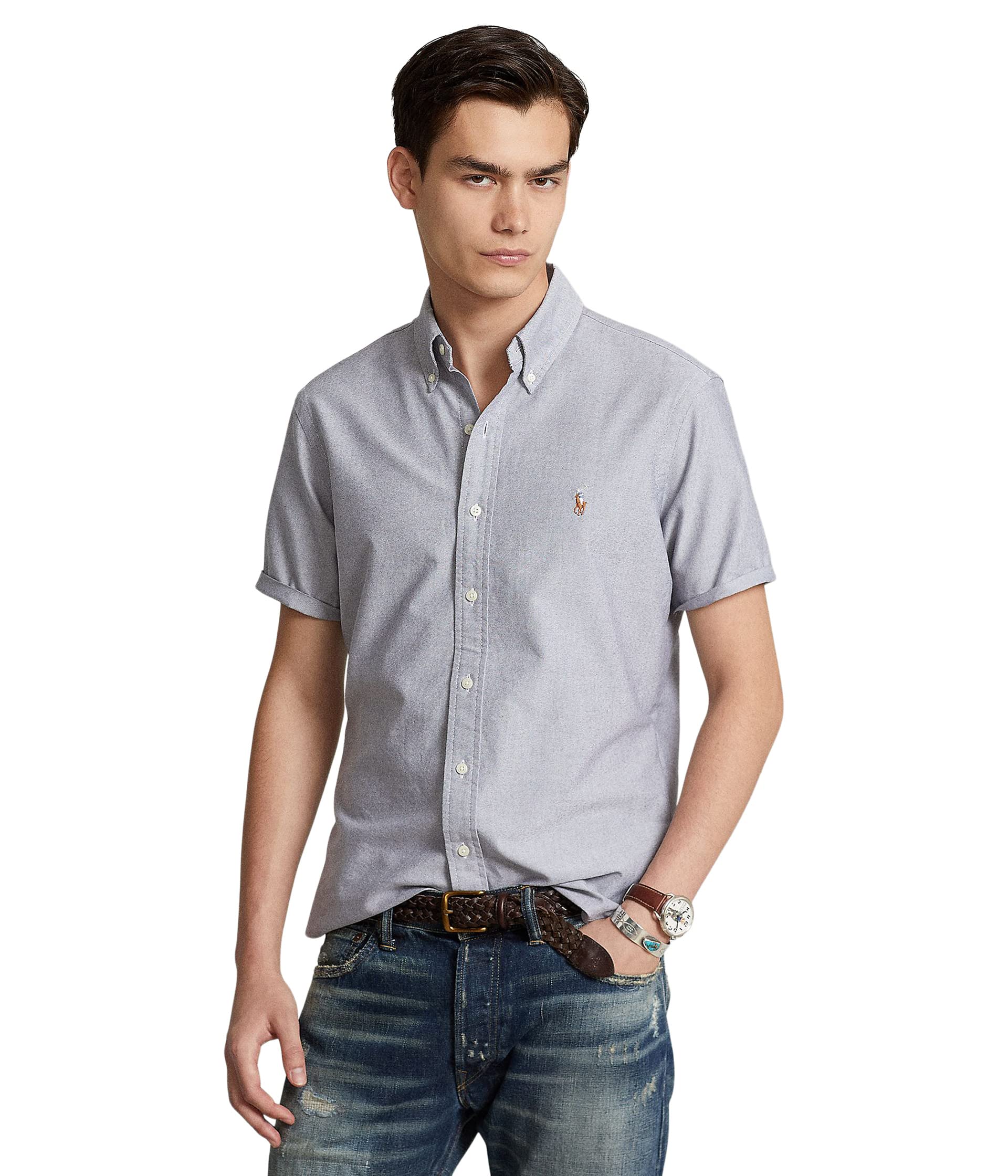 

Поло Polo Ralph Lauren Classic Fit Cotton Oxford Shirt, цвет Slate
