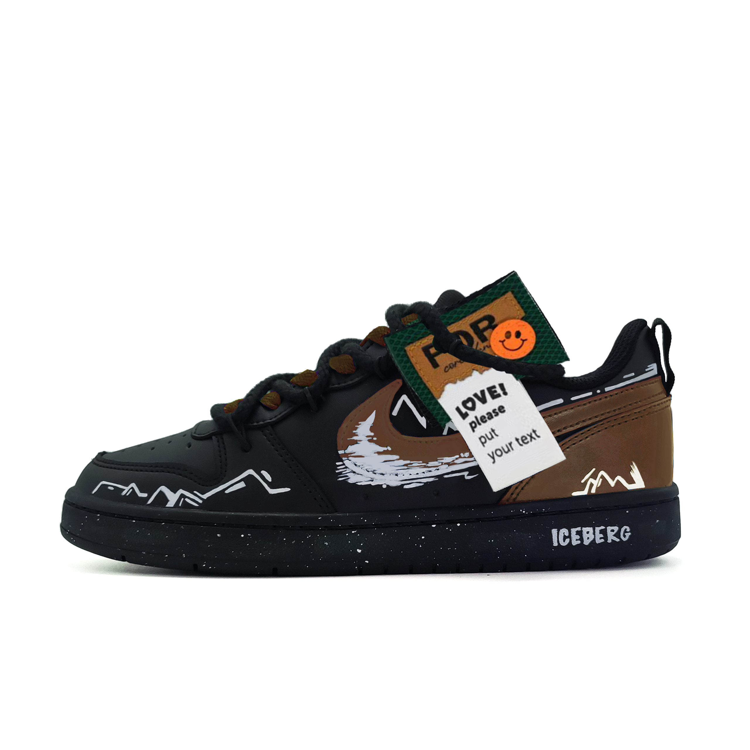 

Nike Низкие противоскользящие кроссовки для скейтбординга Court Borough Brown Shadow Night Walk для детей и подростков