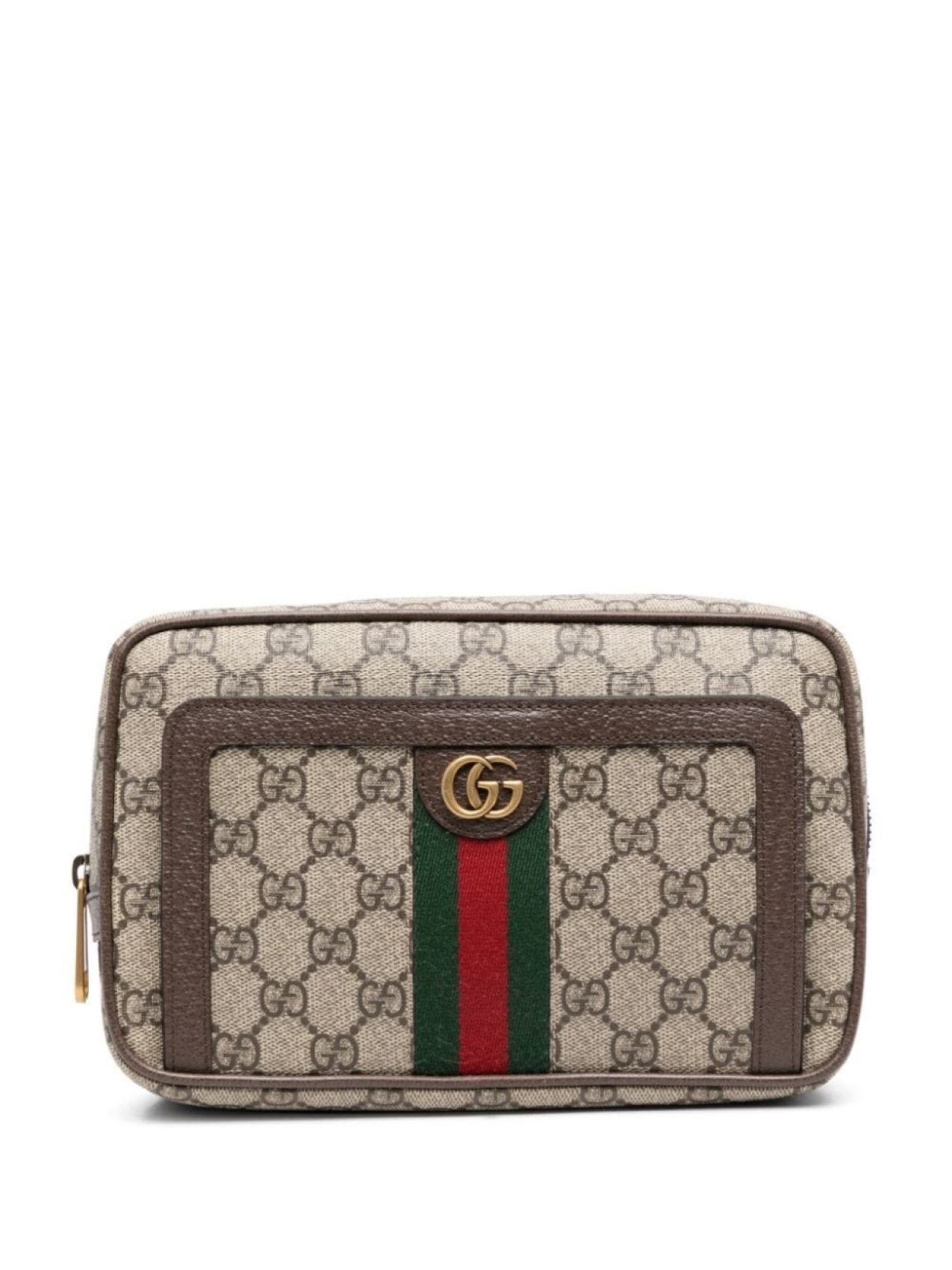 

Gucci клатч Ophidia с логотипом, коричневый