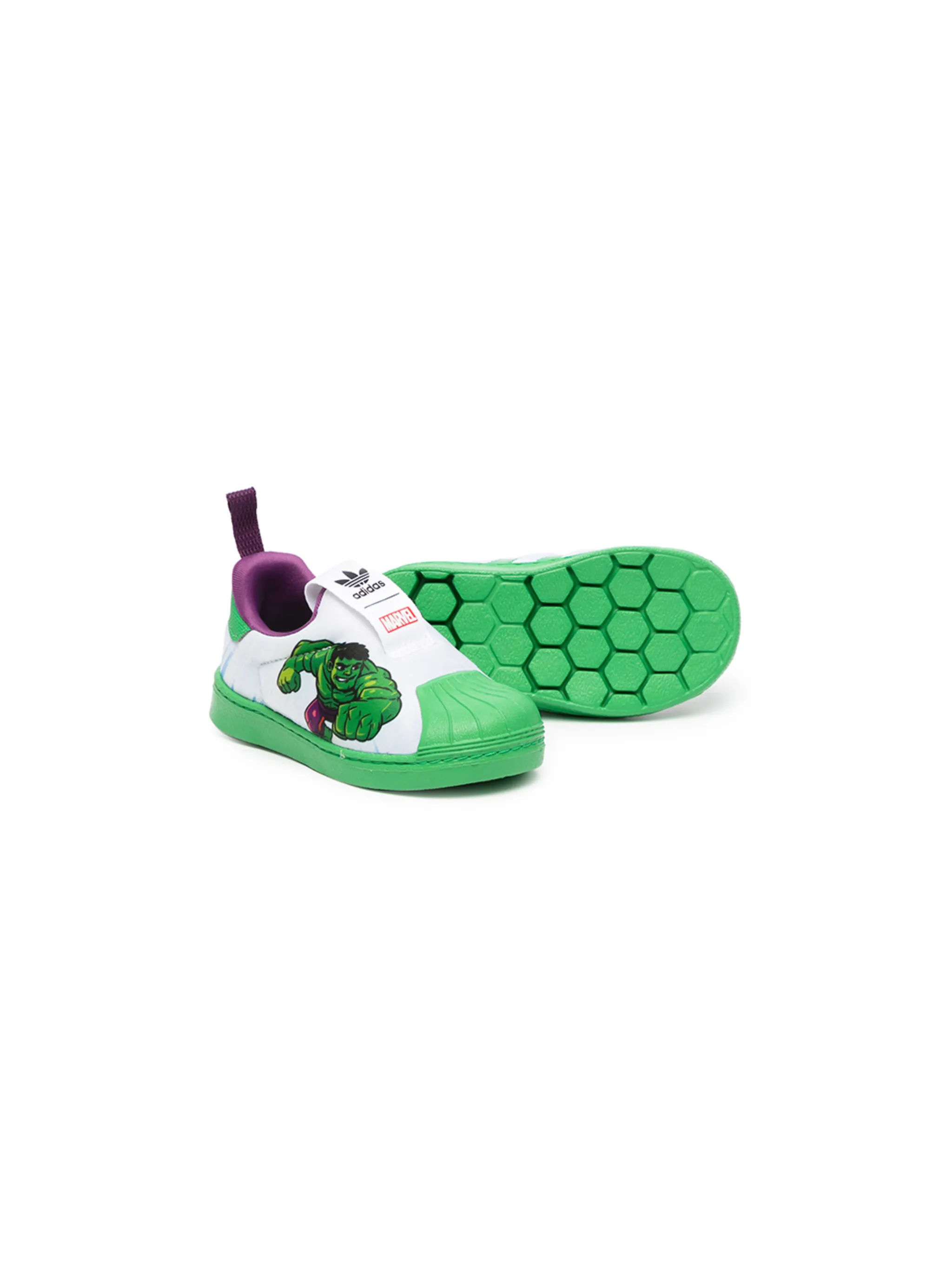 Кроссовки Hulk Superstar 360 Adidas Kids, зеленый — фото 2