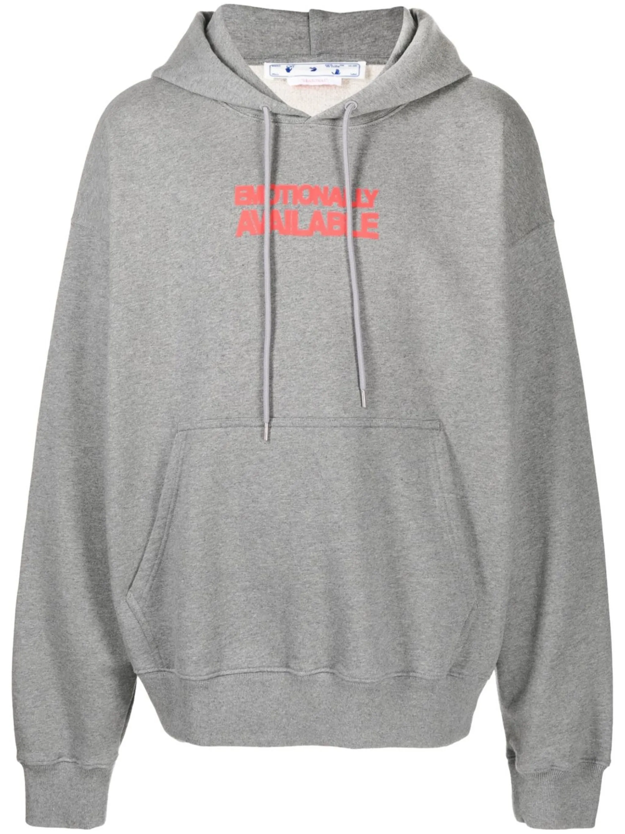 

Худи с кулиской и логотипом Arrows Off-White, серый