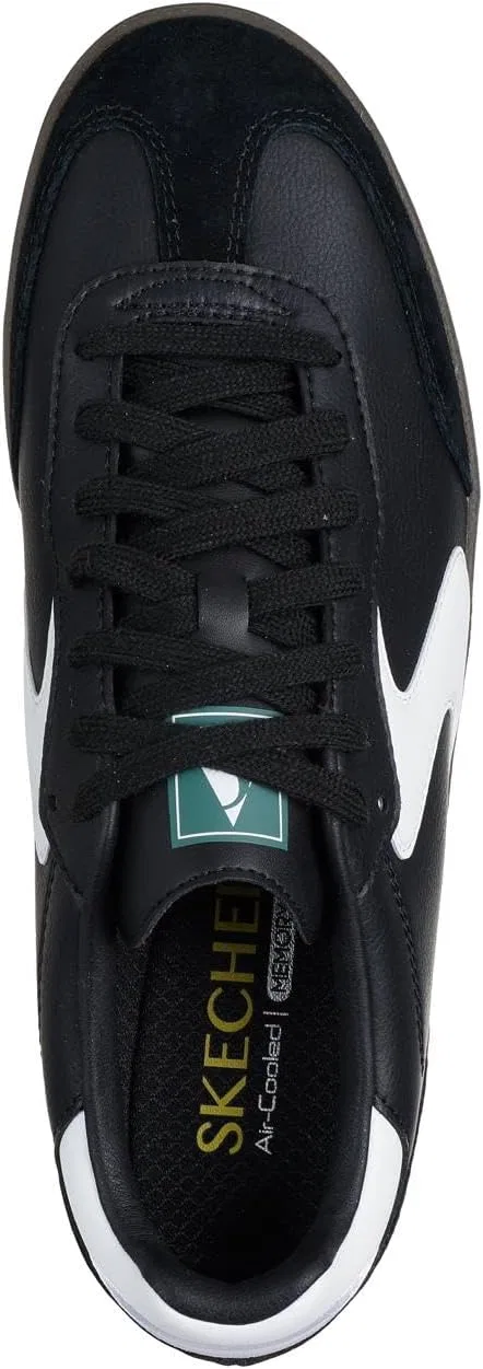 Мужские кроссовки Skechers Hotshot Pyke, Black Duraleather Suede White Trim — фото 3