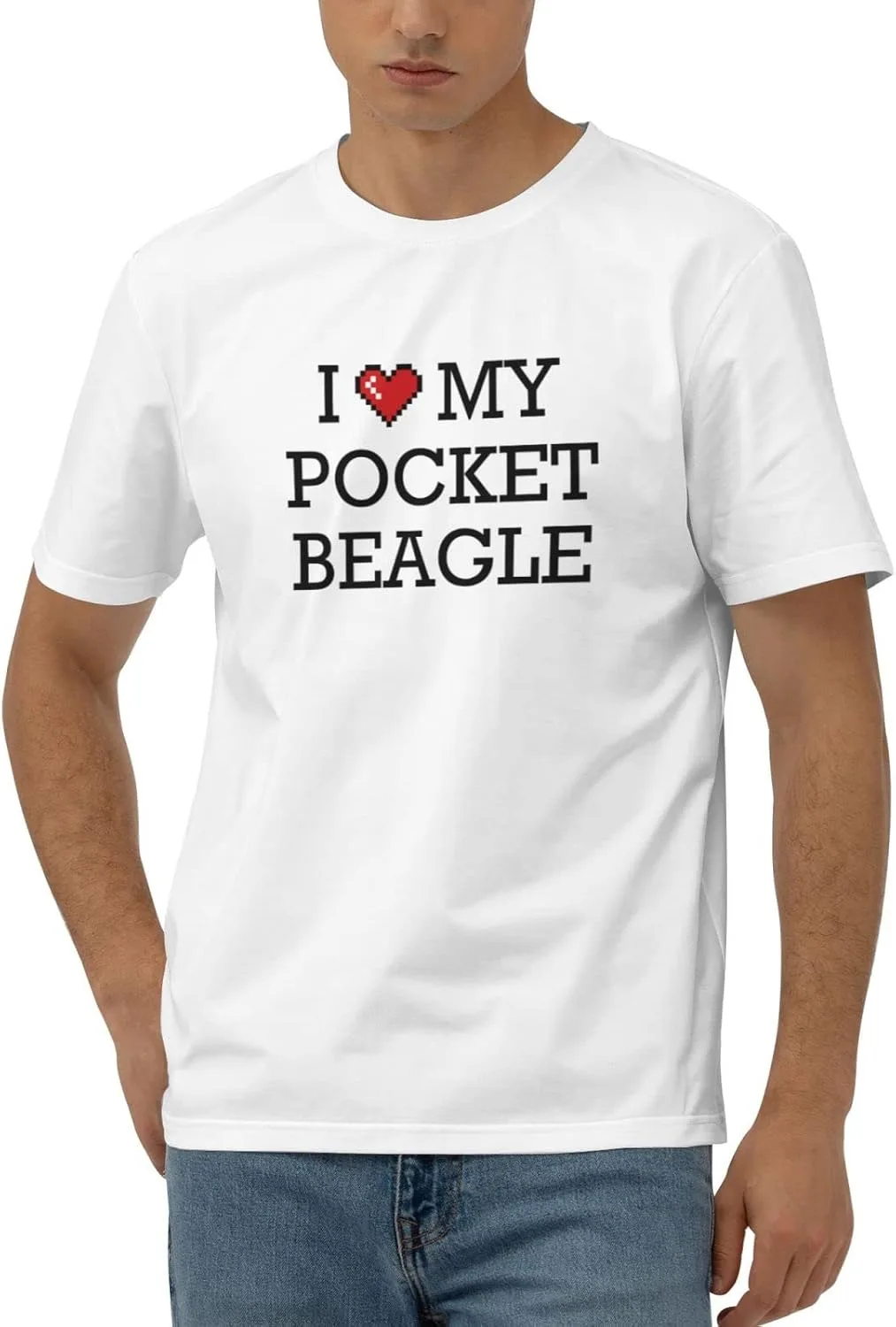 

Футболка Funny Shirts for Men I Love My Pocket Beagle Abipuir