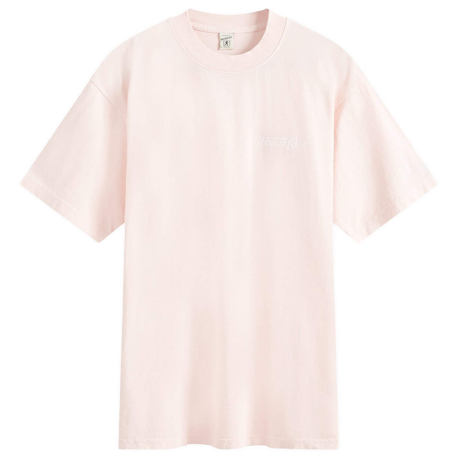 

Футболка Sporty & Rich Rizzoli T-Shirt, цвет Ballet Pink & White
