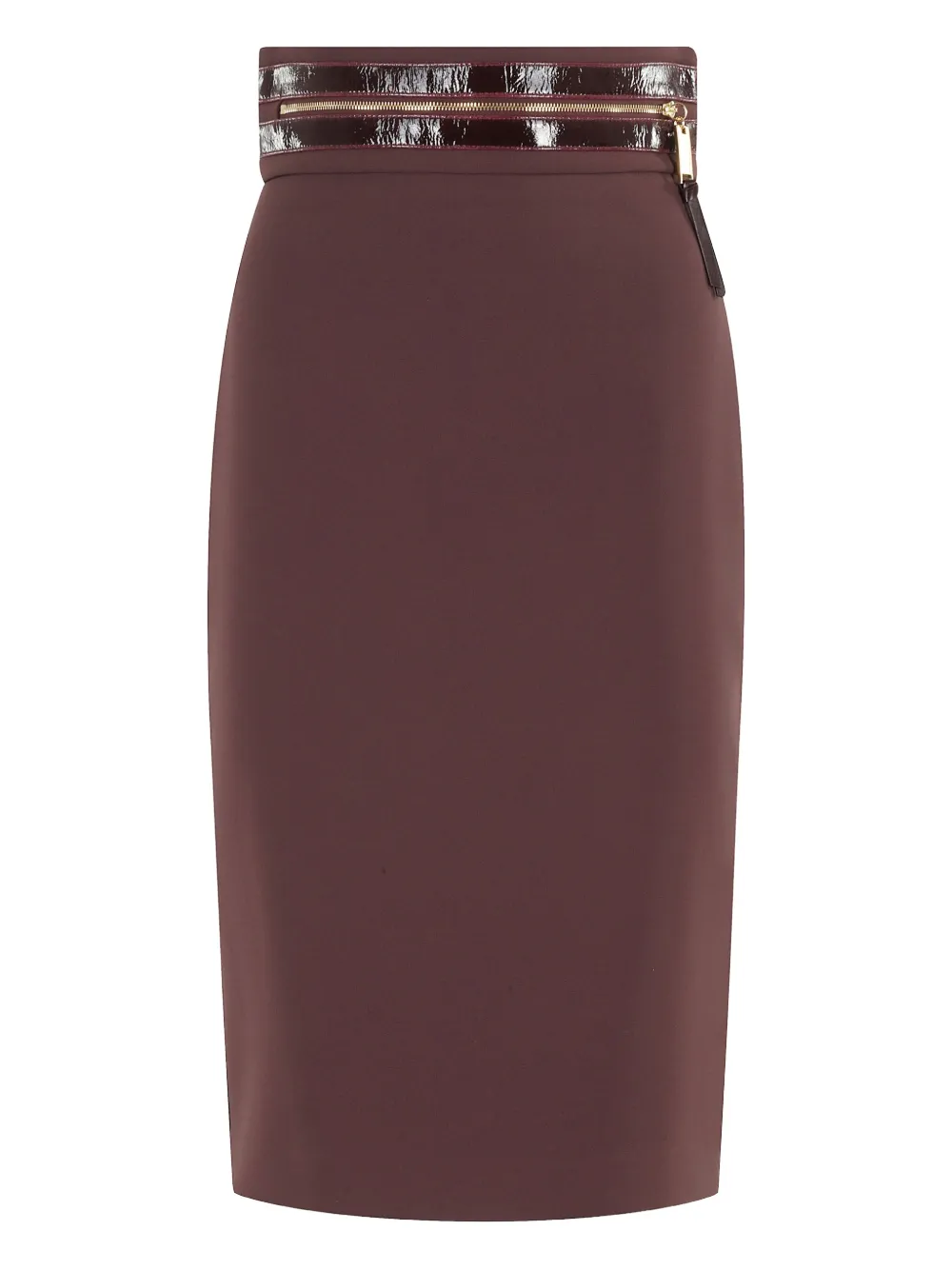 

Юбка с застежкой-молнией Elisabetta Franchi, коричневый