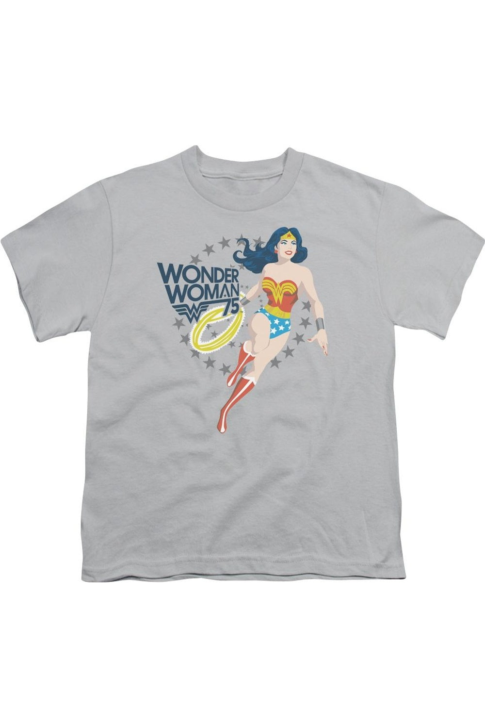 

Футболка с коротким рукавом для детей Wonder Woman Simple 75 Gildan, серебряный