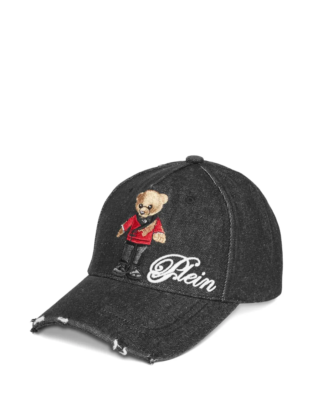 

Джинсовая кепка с вышивкой Philipp Plein, черный