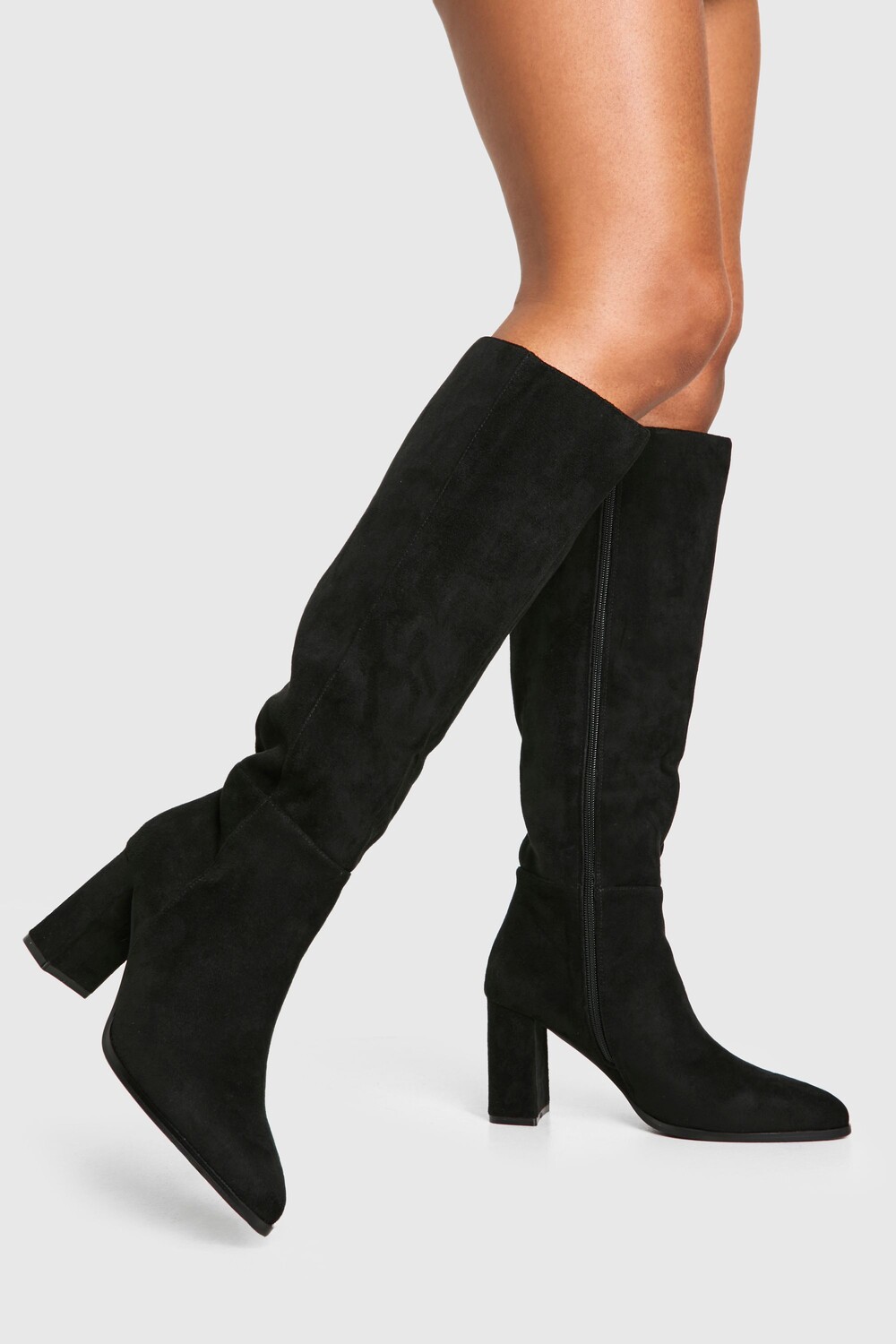 Сапоги Boohoo до колена, черный