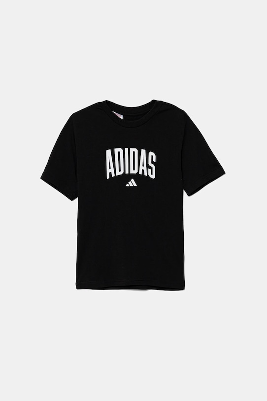 

Детская хлопковая футболка Adidas, черный