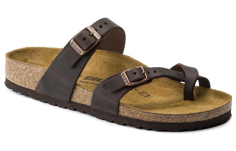 Mayari Oiled Leather Narrow Fit 'Habana' Женские Birkenstock, Коричневый — фото 3
