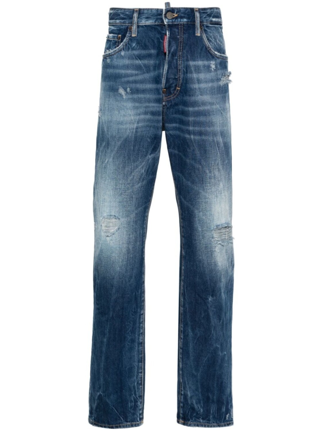 

Dsquared2 узкие джинсы с прорезями, синий