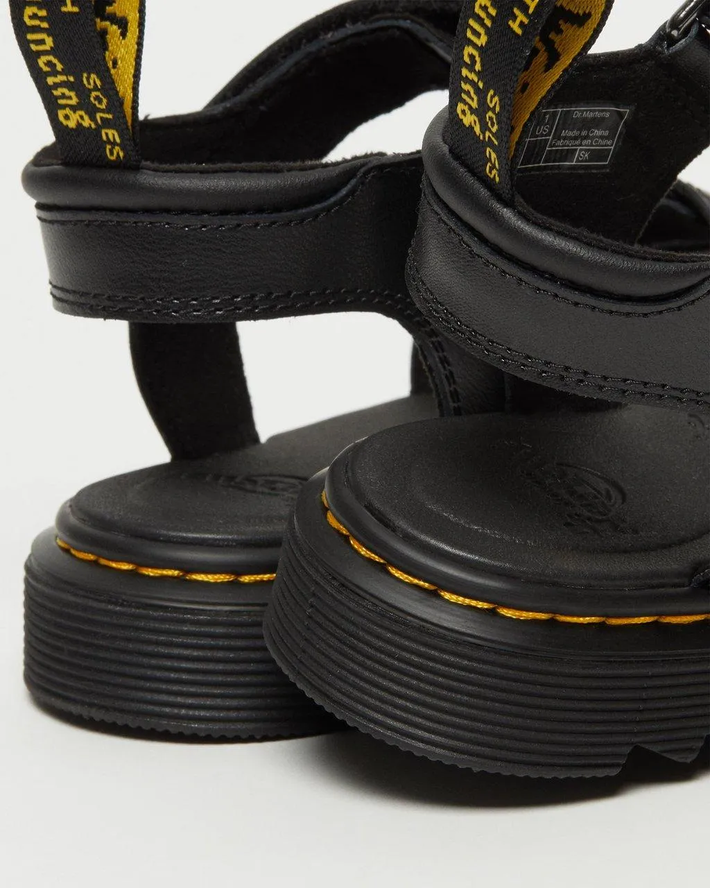Сандалии Dr. Martens Junior Klaire, кожаные, Black — фото 3