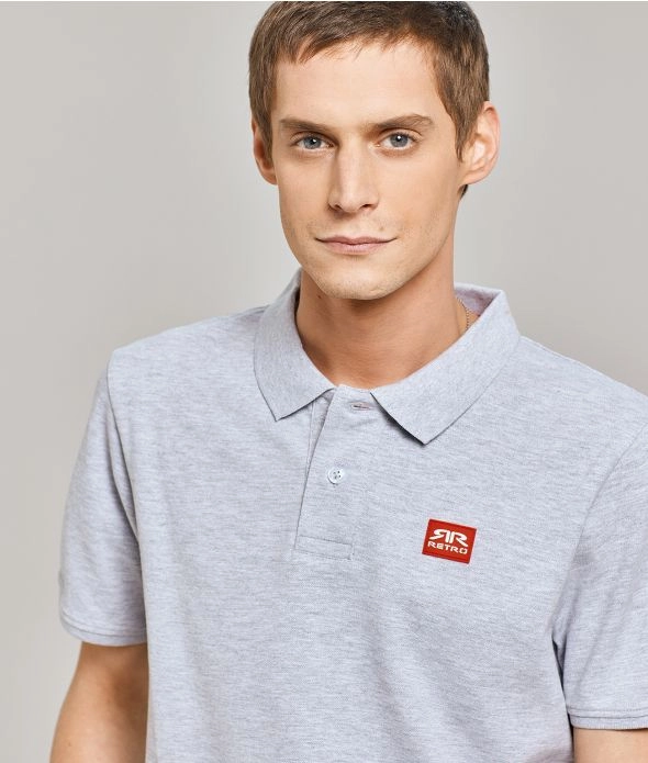 

Edon футболка с воротником Retro Jeans, серый