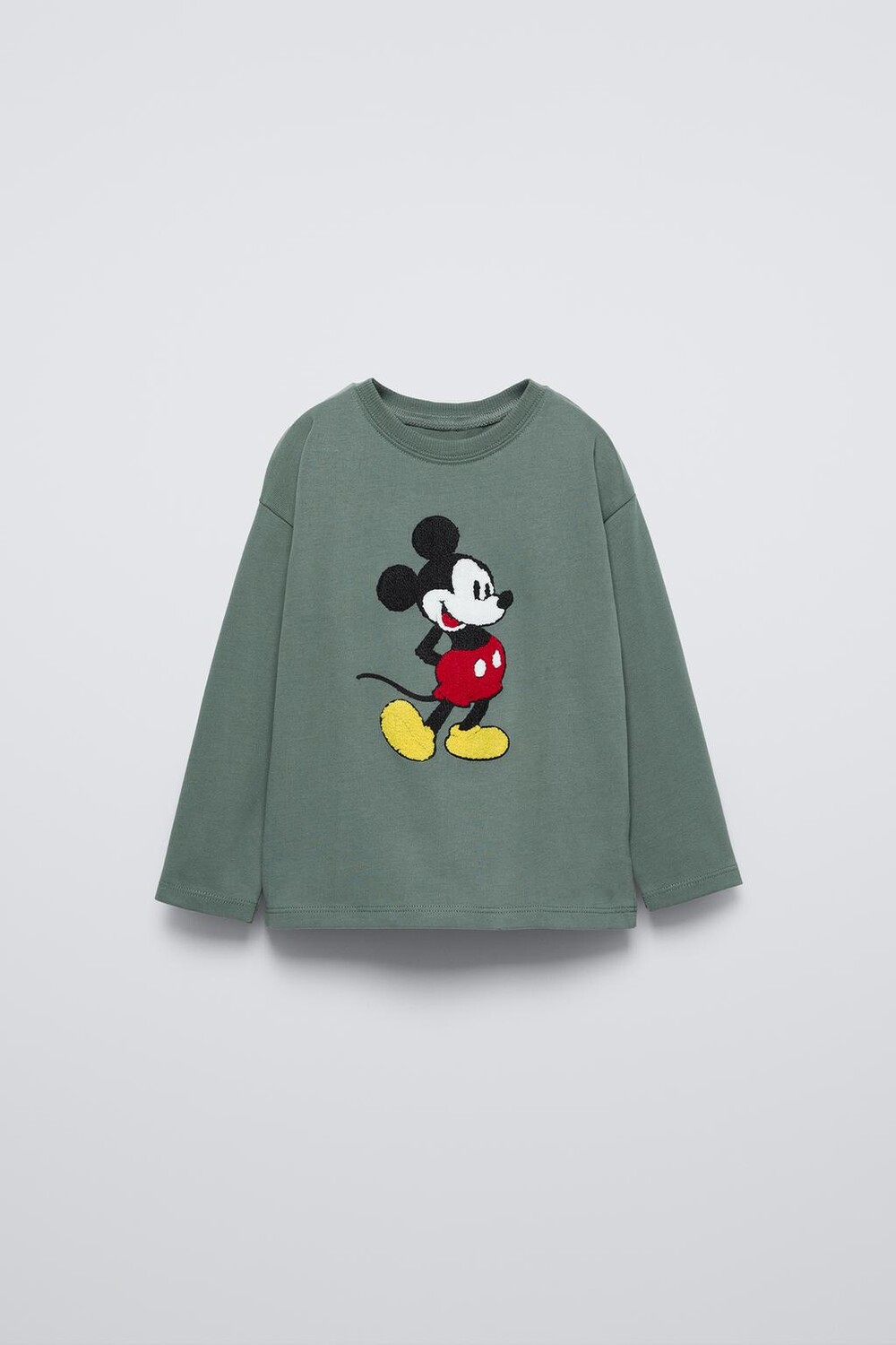 

Футболка с текстурой микки маус disney ZARA, зеленый