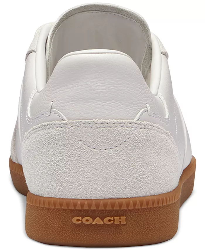 Эллис низкие кеды из кожи и замши COACH, белый — фото 3