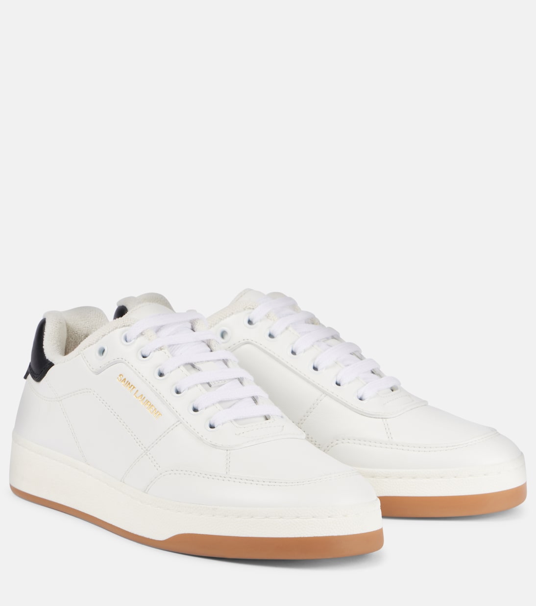 Кожаные низкие кроссовки SL/61 Saint Laurent, белый