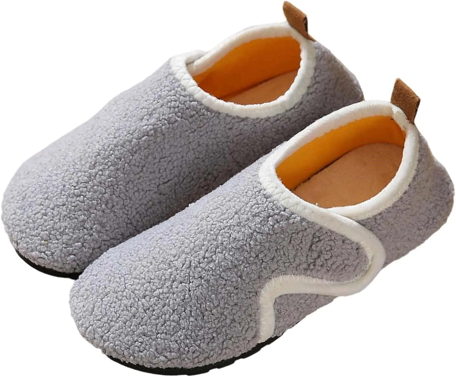 Женские универсальные тапочки, однотонные тапочки с низкой посадкой, подходят как для мужчин, так и для женщин, мягкие, теплые и элегантные домашние тапочки для зимы Generique, серый — фото 4