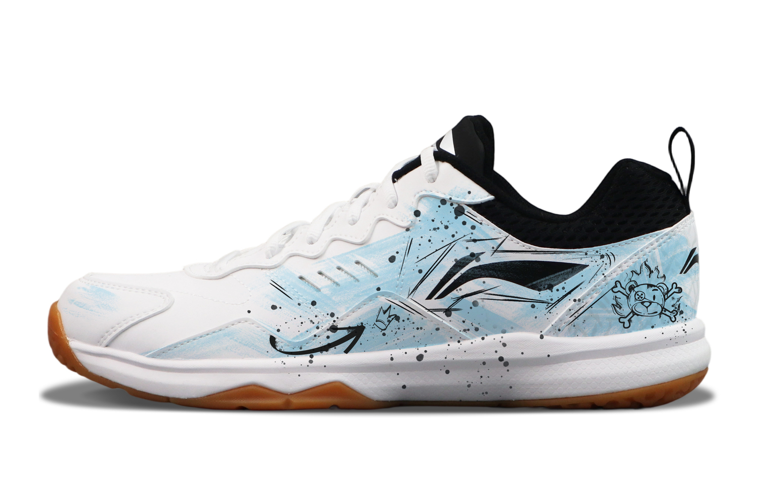 

LINING Лининг Ace нескользящие, износостойкие, дышащие низкие бадминтонные кроссовки унисекс белый синий черный белый, цвет White