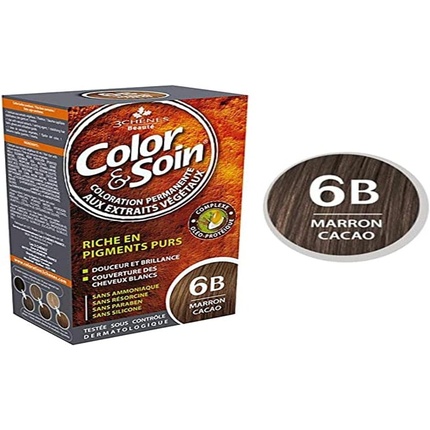 

Les 3 Chenes Color & Soin Стойкая краска для волос, оттенок какао-коричневый 6B Les 3 ChÊNes