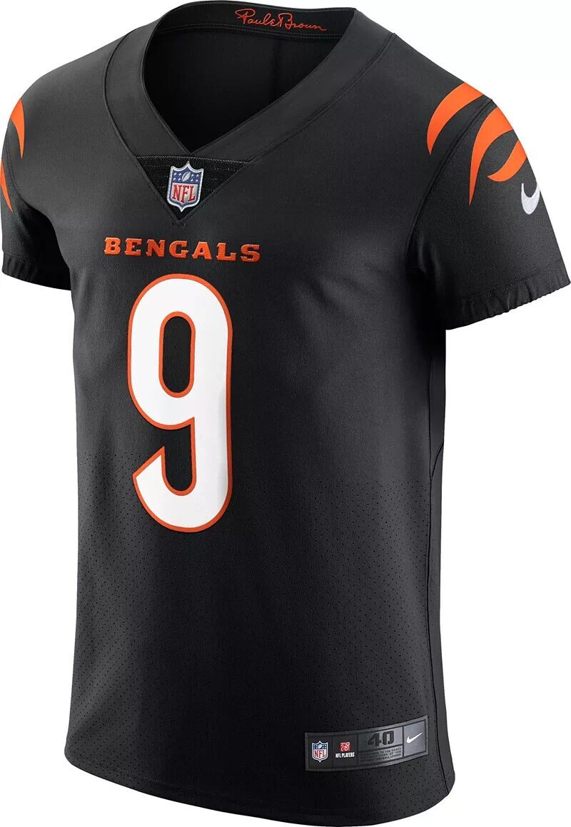 Мужская черная майка Nike Cincinnati Bengals Joe Burrow #9 Elite — фото 2
