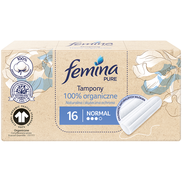 

Тампоны гигиенические обычные, 16 шт./1 уп. Femina Pure