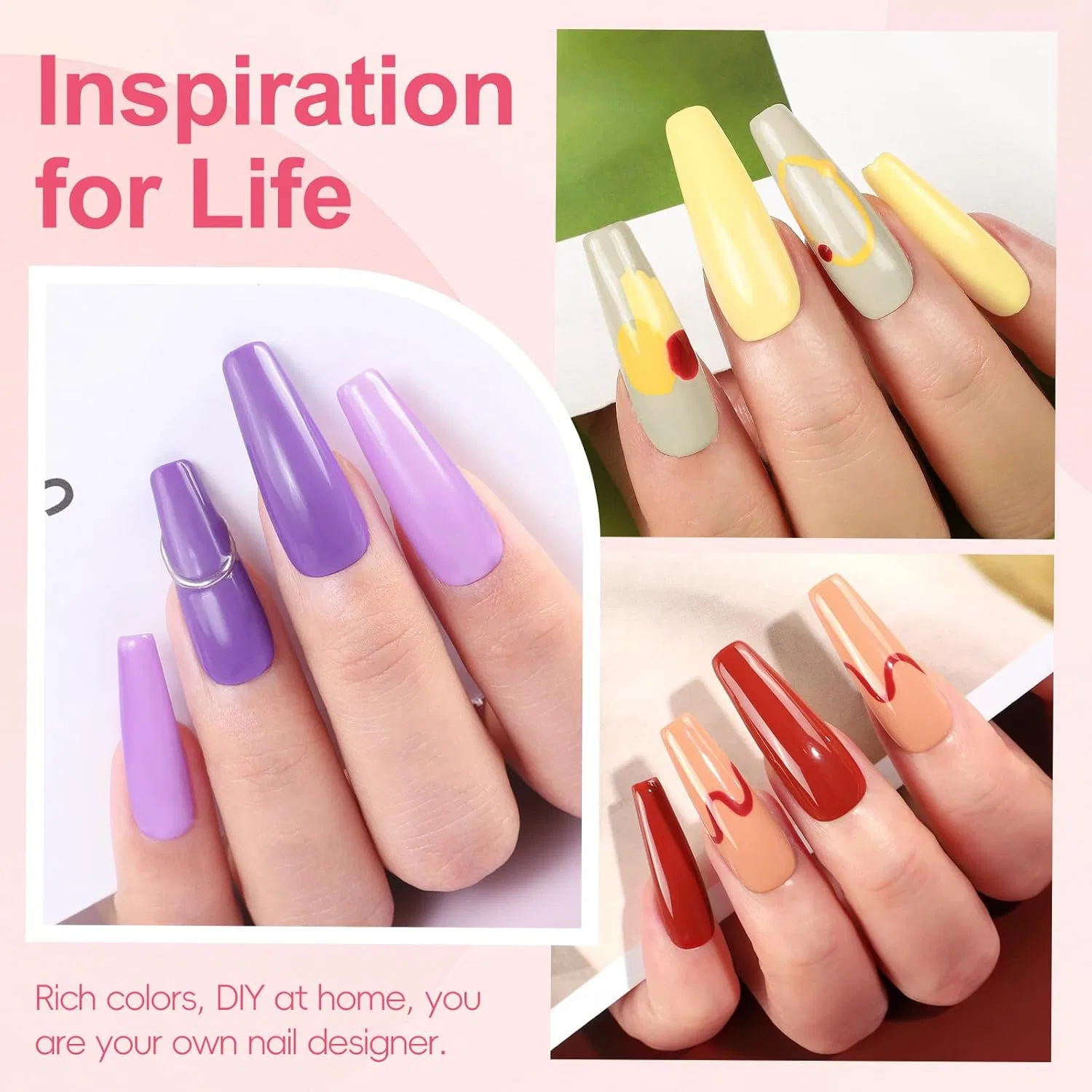 Набор гель-лаков с UV-лампой «20 Colours Gel Nails Set» от PEACECOLOR ‎Peacecolor, Dancing Champagne Party - 20 Colours — фото 2