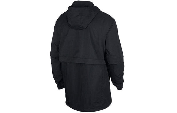 Куртка Men's Nike Logo Printing Big Pocket Sports Hooded Jacket, черный — фото 2