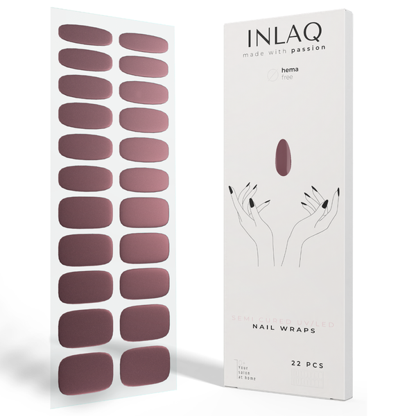 

Гибридные наклейки для ногтей коричневого цвета, 1 упаковка. Inlaq Nail wraps uv/led, цвет brązowe