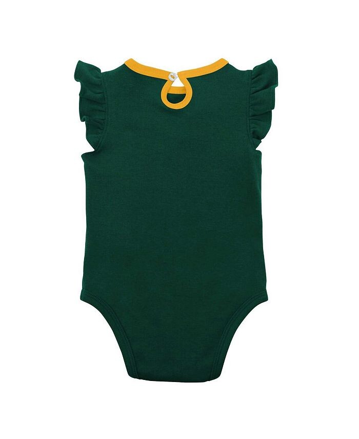 Набор из двух боди Oakland Athletics Little Fan для новорожденных, зеленый, Хизер-серый Outerstuff, зеленый — фото 2