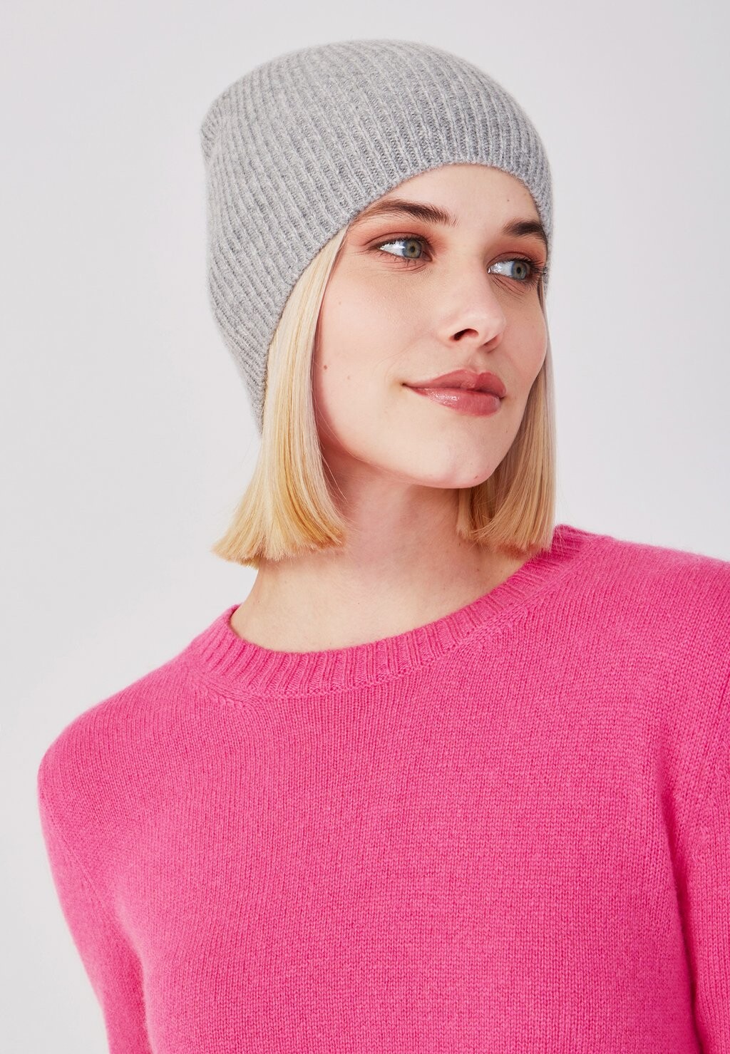 

Шапка-бини Fein Style Republic, цвет light grey melange