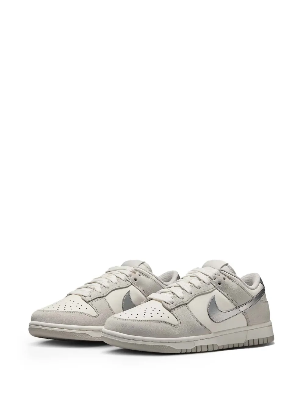 Кожаные кроссовки Dunk Low Nike, серый — фото 2