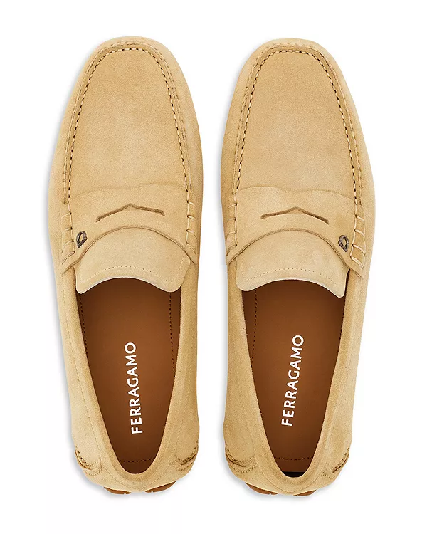 Мужские кожаные лоферы Timothy Penny Ferragamo, бежевый — фото 2