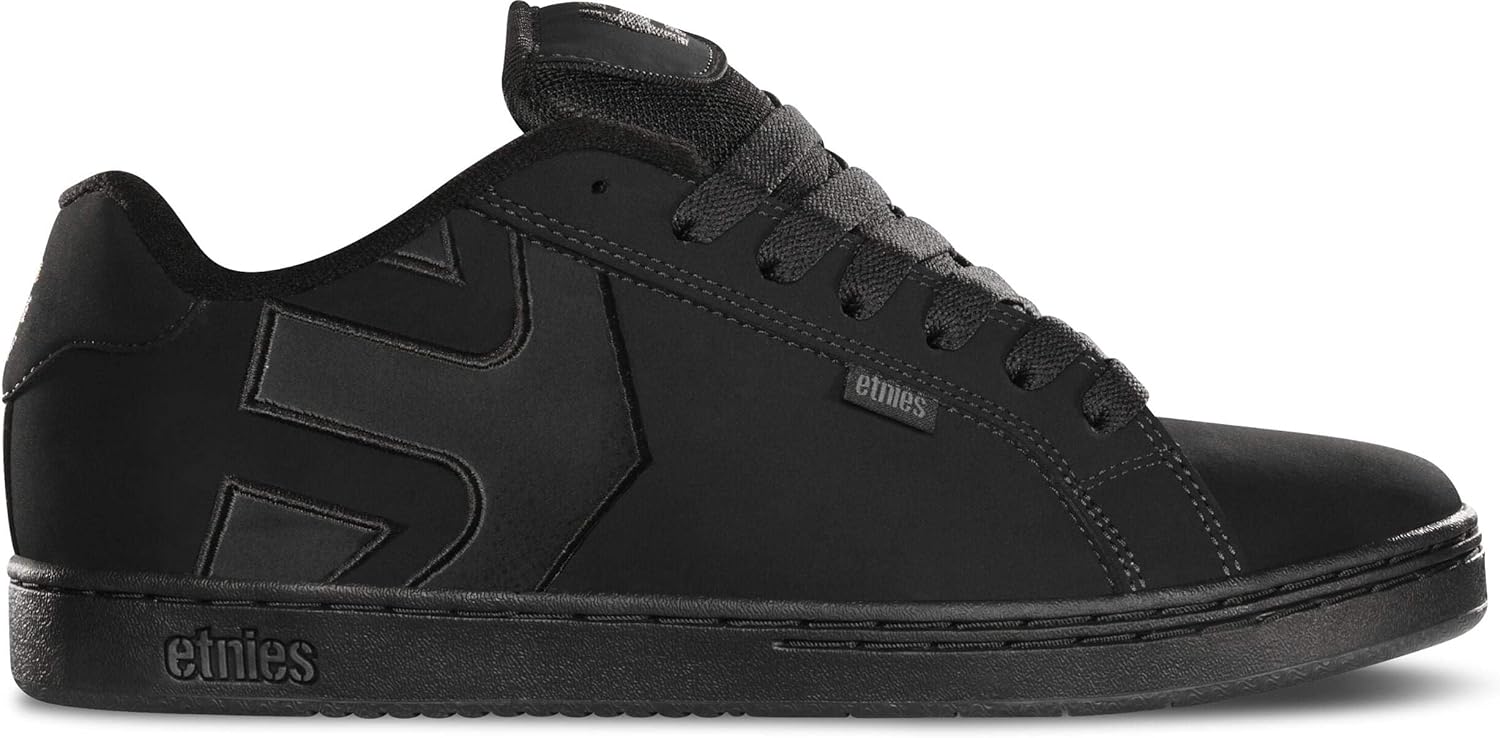 Etnies Fader - Классический скейт-стиль с модным объемным дизайном, усиленная подошва, мягкая посадка, кеды на каждый день, черный — фото 4