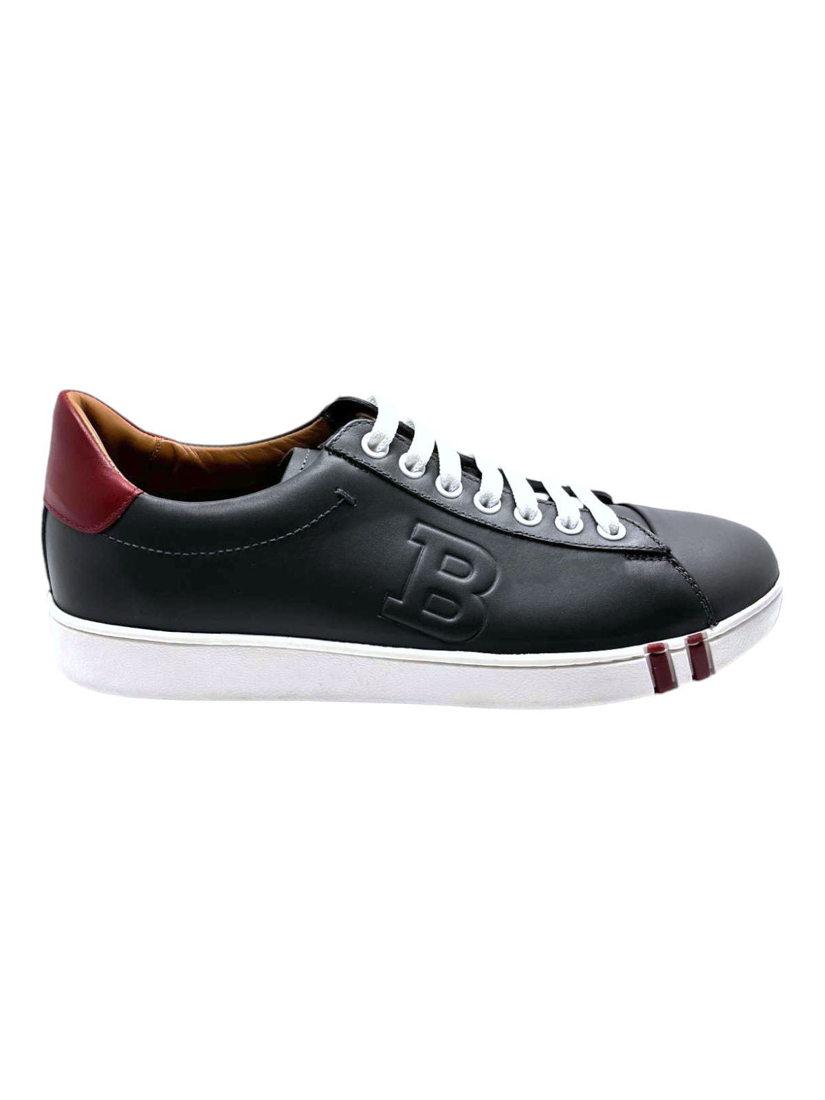 Bally Asher 6217401 Мужские темно-серые однотонные кроссовки из телячьей кожи Размер 6.5, серый — фото 2