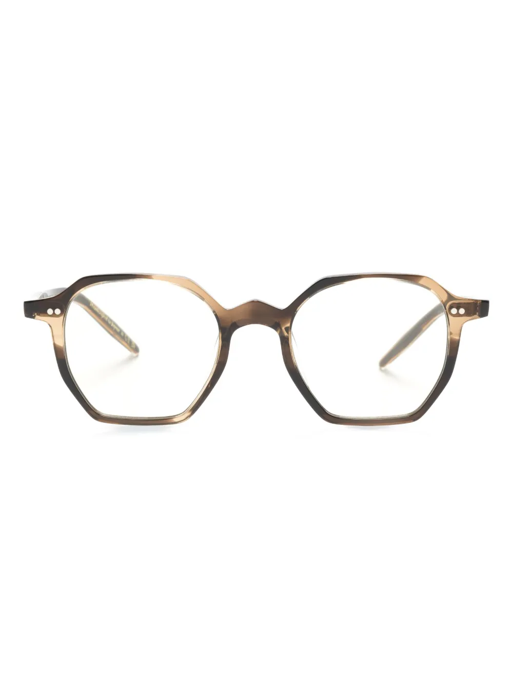 

Солнцезащитные очки-клипоны в квадратной оправе Oliver Peoples, золотистый