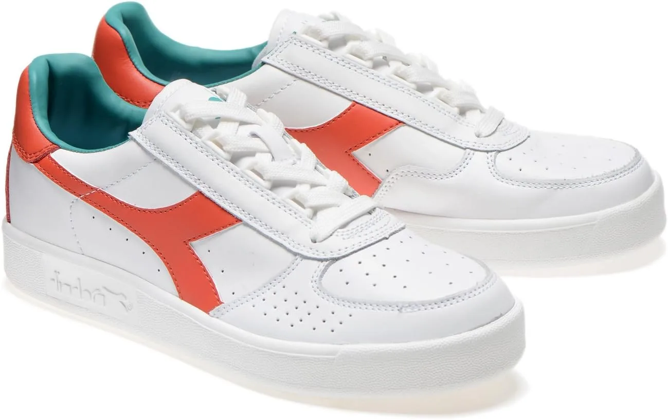 Кроссовки унисекс Diadora B. Elite, белый/красный/зеленый — фото 4