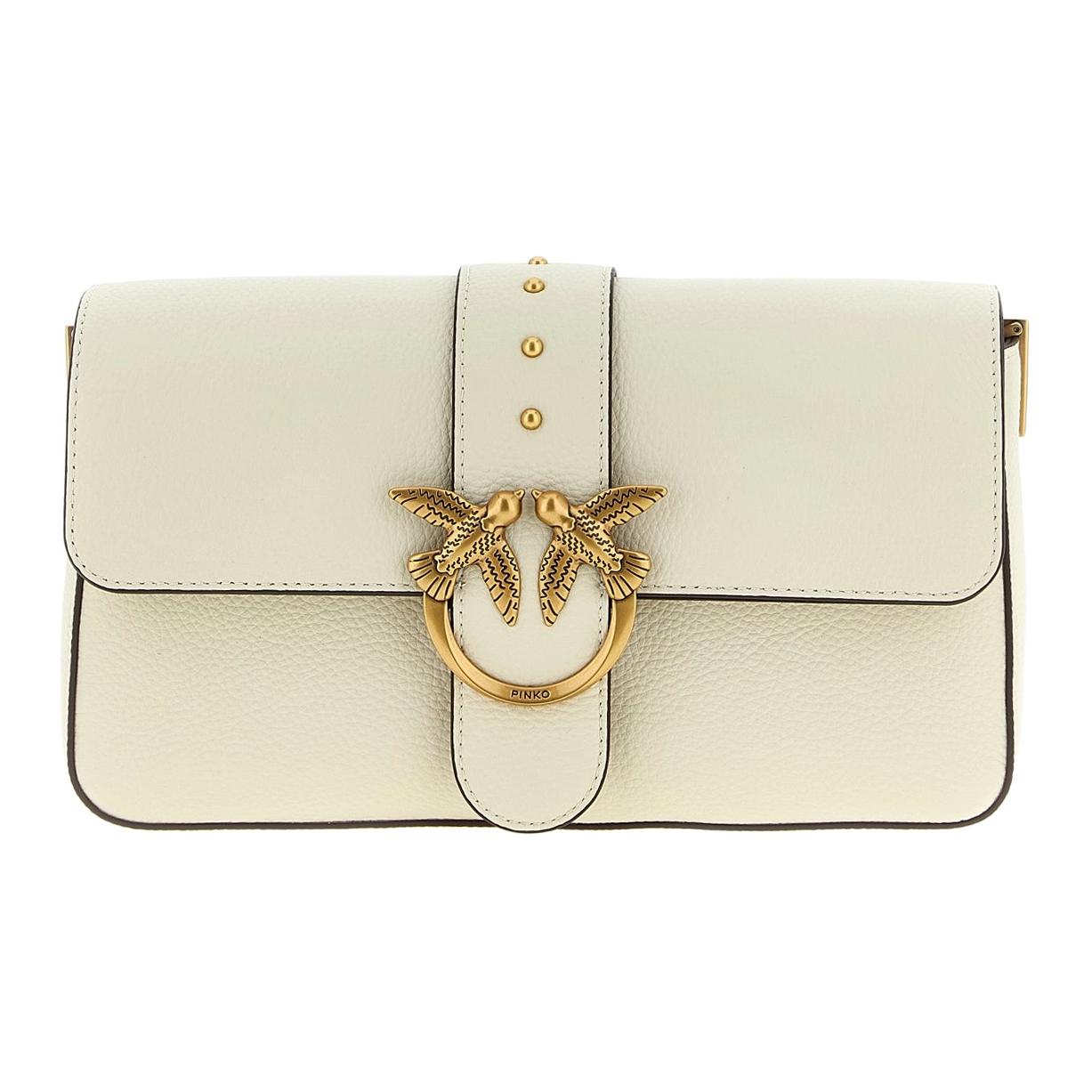 

PINKO Сумка через плечо LOVE Series Goatskin, женская белая