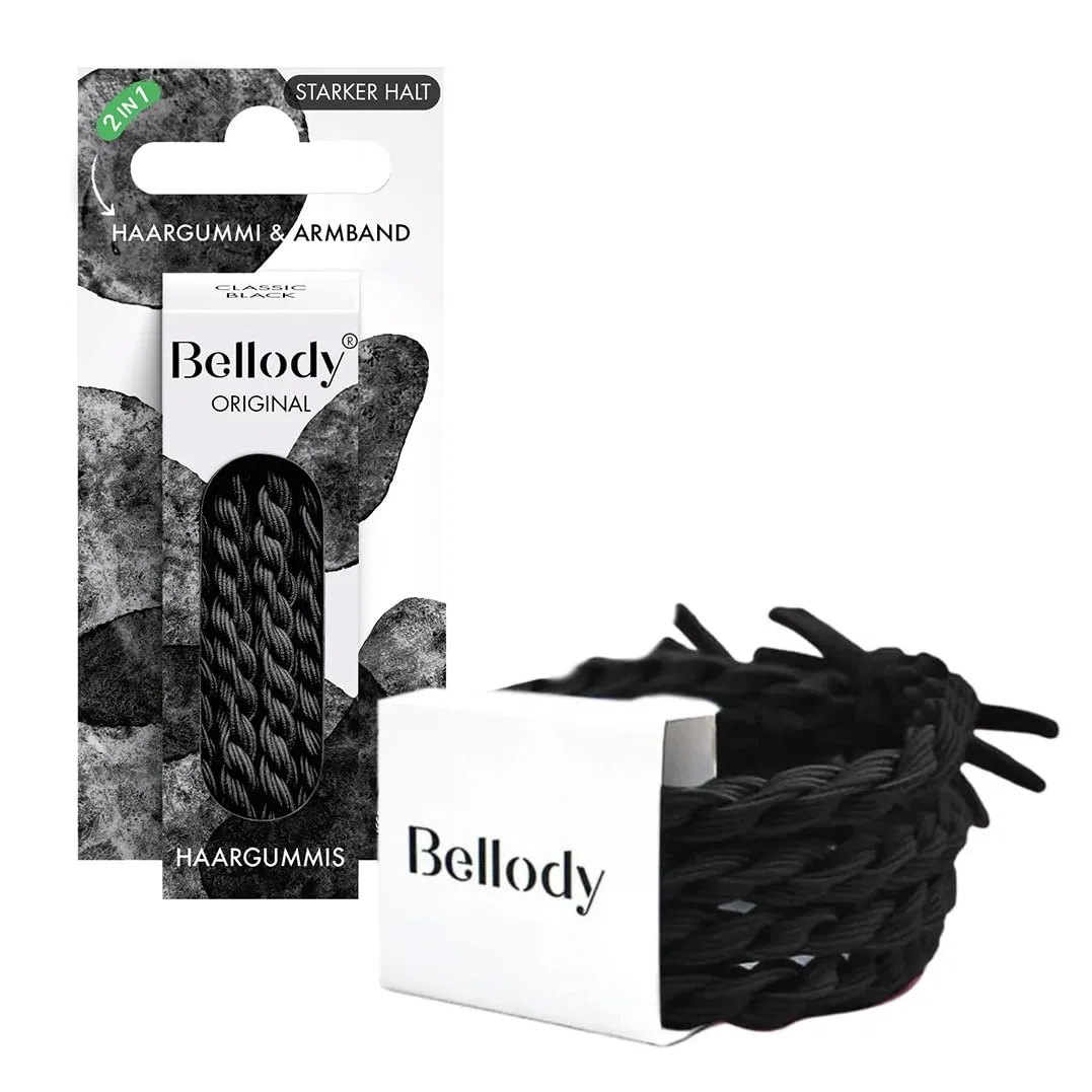 Женские резинки для волос Bellody Original, 4 шт. Bellody, Classic Black