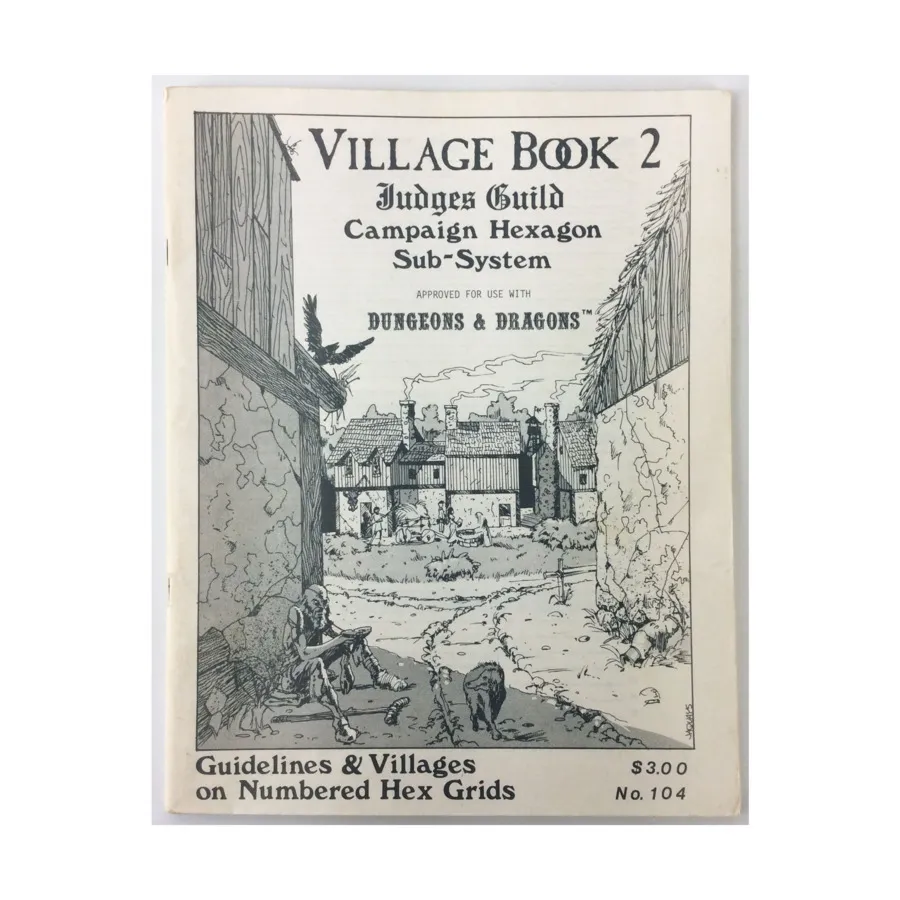 

Village Book #2 (1st Printing), Dungeons & Dragons Fantasy Supplements - Maps (Judges Guild), мягкая обложка