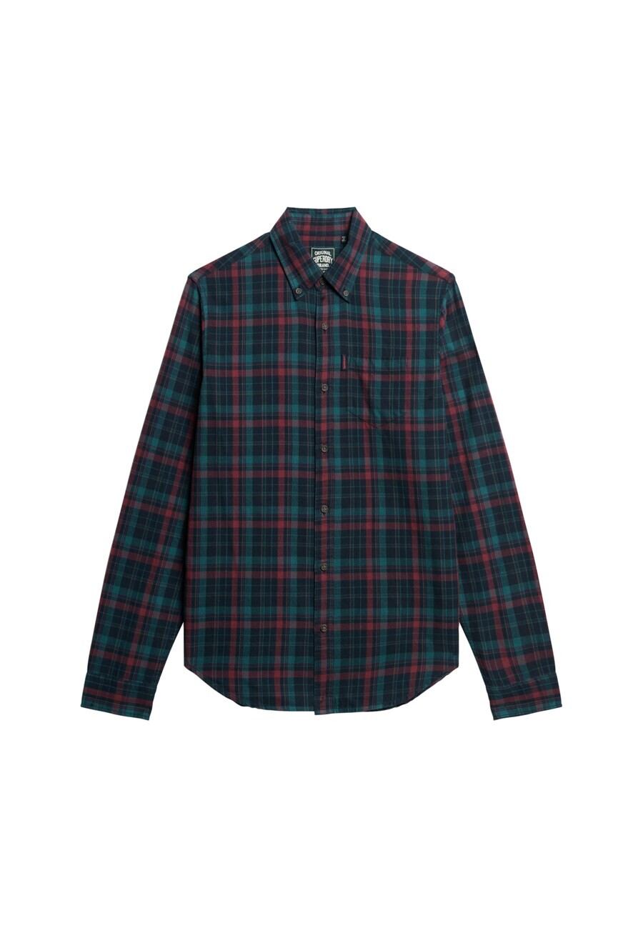 

Клетчатая рубашка Superdry Regular fit Button Up Shirt, цвет green/red/black