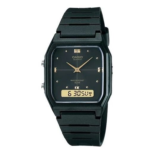 

Часы CASIO Quartz Waterproof Mens Black Analog, черный